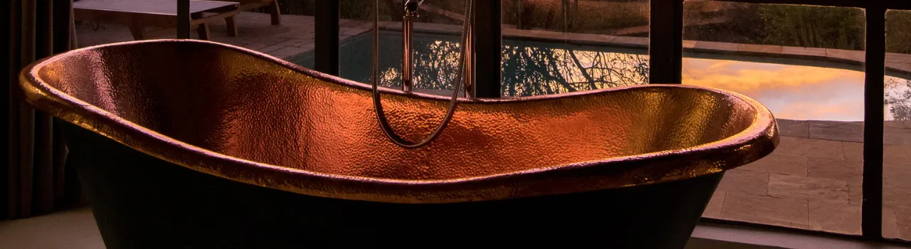 Custom copper bath for our Kenya Lodge project 